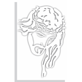 Kit Adesivo de Vinil da Face de Cristo - Branco 3un - Tam M