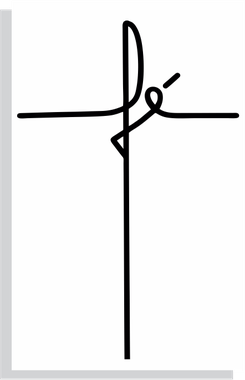 Adesivo Fé P - preto 6un