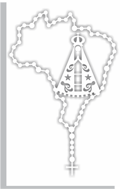 Adesivo Mapa de Nossa Senhora Aparecida P - Branco 6un
