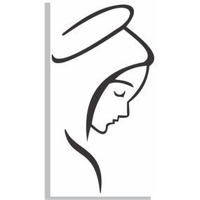 Kit Adesivo de Vinil da Virgem do Silêncio - Preto 6Un - Tam P