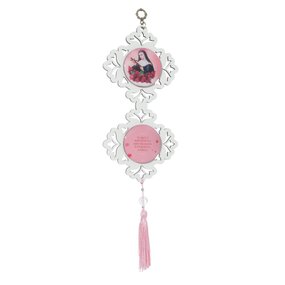 Adorno Duplo de Santa Rita de Cássia em MDF com Pompom - Resinado