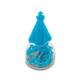 Altar de Nossa Senhora Aparecida com Terço de Plástico - Azul Claro