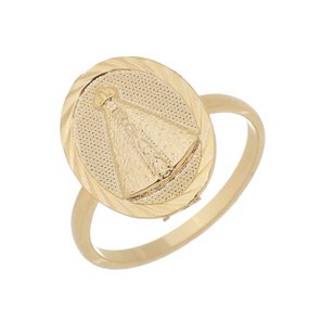 Anel Arredondado de Nossa Senhora da Conceição Aparecida - Folheado