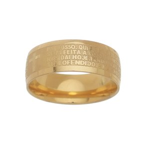 Anel do Pai Nosso Dourado - 6 Un