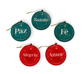 Enfeite de natal em MDF - 5un