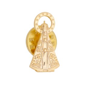 Botton Folheado de Nossa Senhora da Conceição Aparecida Vazado - 3Un