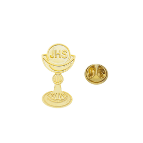 Botton com Silhueta de Cálice e Hóstia Dourado Folheado - 3Un