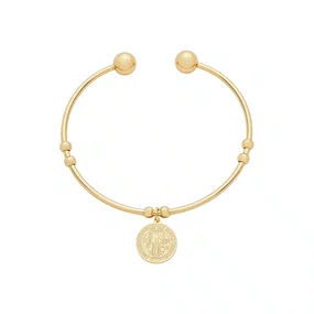 Bracelete da Medalha de São Bento Dourado