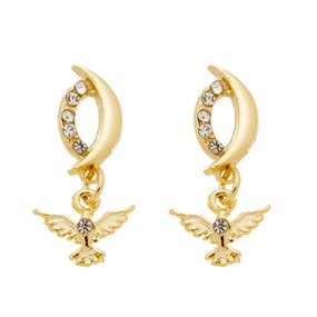 Brinco do Divino Espírito Santo Trabalhado em Strass - Folheado