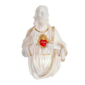 Busto Sagrado Coração de Jesus - Pérola 30cm