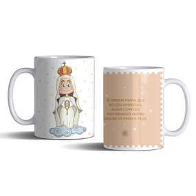 Caneca de Porcelana Infantil Nossa Senhora de Fátima