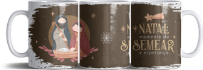 Caneca de Porcelana Natal Momento de Semear a Esperança