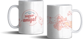 Caneca de Porcelana para Uso Exclusivo de Uma Super Amiga