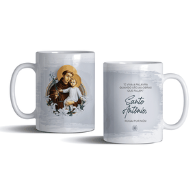 Caneca de Porcelana Santo Antônio.
