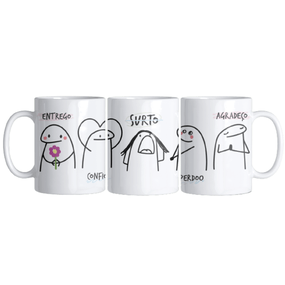 Caneca do Humor - "Entrego, Confio, Surto, Perdoo, Agradeço" - Porcelana