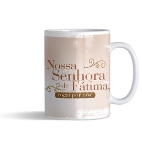 Caneca Padre Pio Fica Comigo Senhor Porcelana