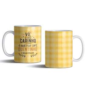 Caneca Vó Seu Carinho É Igual Esse Café Quentinho