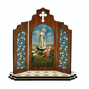Capela Portuguesa de Nossa Senhora de Fátima em MDF com Detalhe Vazado - 12,7cm