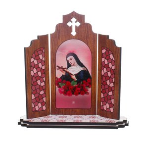 Capela Portuguesa de Santa Rita de Cássia em MDF com Detalhe Vazado - 12,7cm