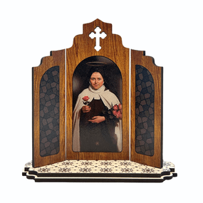Capela Portuguesa de Santa Teresinha do Menino Jesus em MDF com Detalhe Vazado - 12,7cm