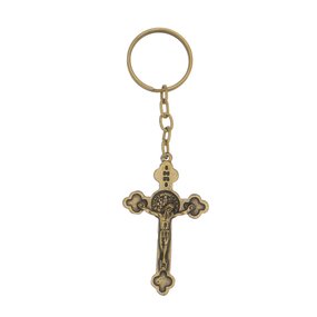 Chaveiro Crucifixo  São Bento - Ouro Velho