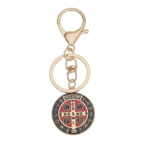 Chaveiro da Medalha de São Bento com Mosquete - Dourado