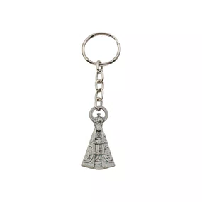 Chaveiro de Nossa Senhora Aparecida em Metal - Prata