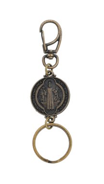 Chaveiro de São Bento com Mosquete - Ouro Velho