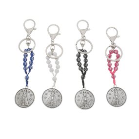 Kit Chaveiros de Dezena de Nossa Senhora Aparecida - Preto, Rosa, Branco e Azul - 12un