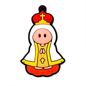 Chaveiro Emborrachado de Nossa Senhora de Fátima Infantil - 6Un