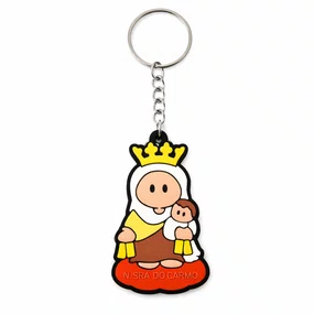 Chaveiro Emborrachado Nossa Senhora do Carmo - 06 Un