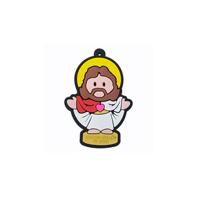 Kit de Chaveiros Emborrachados do Sagrado Coração de Jesus - 6Un