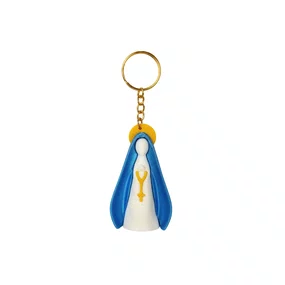 Chaveiro Nossa Senhora Das Graças 3d com Argola Dourada