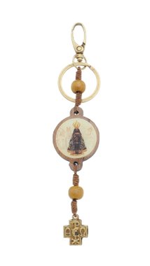 Chaveiro Nossa Senhora Aparecida e São Cristovão com Mosquete