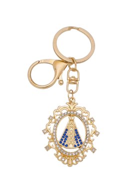 Chaveiro Nossa Senhora Aparecida Trabalhado com Strass