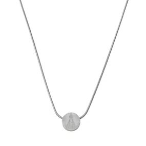 Colar de Inox com Medalha de Nossa Senhora Aparecida Prata