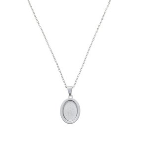 Colar do Sagrado Coração de Jesus Gravado a Laser em Inox