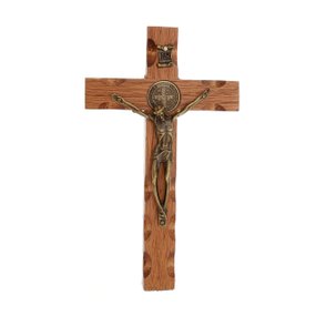 Crucifixo de Madeira de Mão - 17cm