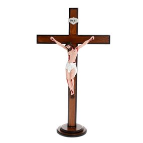 Crucifixo para Mesa com Cristo em Resina - 52cm