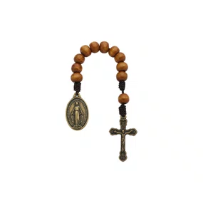 Dezena de Bolso Madeira Marrom Claro Ns Das Graças 8mm