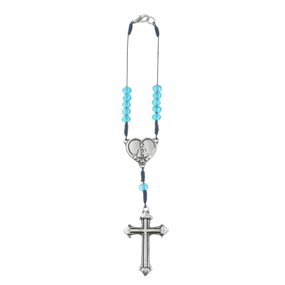 Kit Dezena de Carro de Nossa Senhora Aparecida em Cristal Azul - 2Un