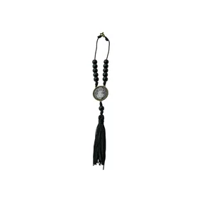 Dezena para Carro São Bento em Pérola Preta 10mm com pompom