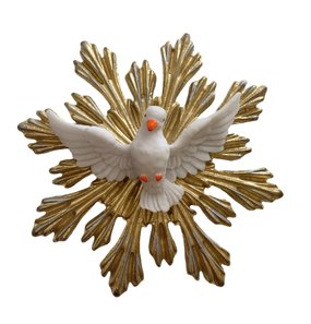 Divino Espírito Santo em Resina - Dourado 16cm