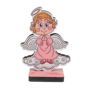 Enfeite Anjo da Guarda Rosa Infantil