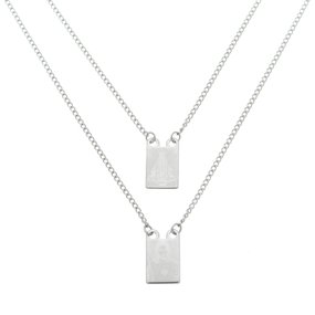 Escapulário de Nossa Senhora Aparecida Gravado a Laser - Inox