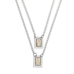 Escapulário de Nossa Senhora Aparecida Mini em Inox - Dourado