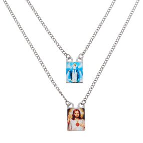 Escapulário de Nossa Senhora Das Graças em Inox Colorido