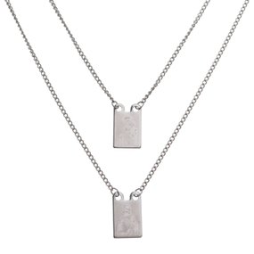 Escapulário de Nossa Senhora do Carmo a Laser Fosco - Inox