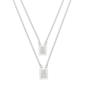 Escapulário de Nossa Senhora do Carmo com Borda Vazada - Inox