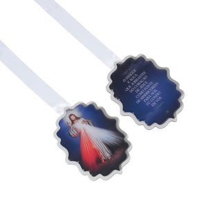 Escapulário de Porta de Jesus Misericordioso em MDF - Resinado